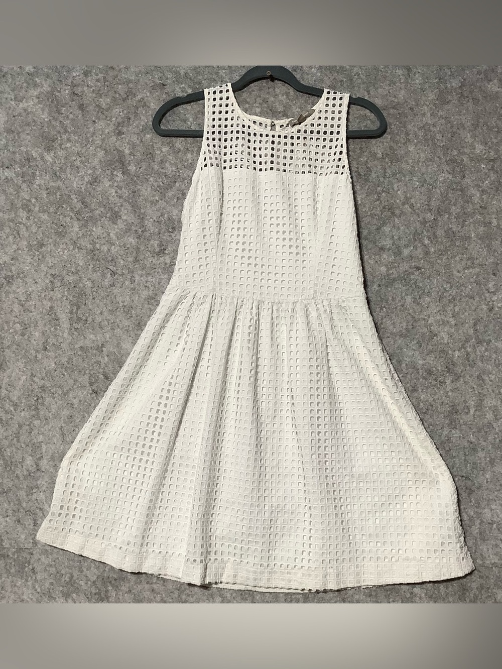 Banana Republic White Eyelet Sleeveless Dress